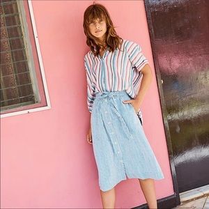 Madewell Striped Skirt